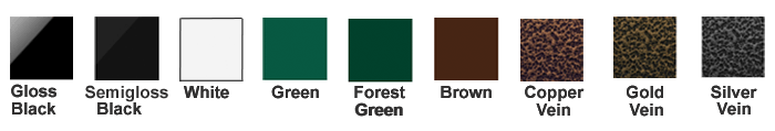 Available Colours for Iron Eagle III Decorative Metal Fences